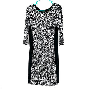 Lauren‎ Ralph Lauren size 14 black and white dress longer sleeves